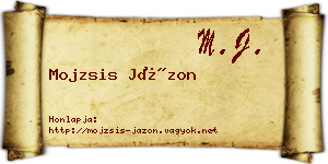 Mojzsis Jázon névjegykártya